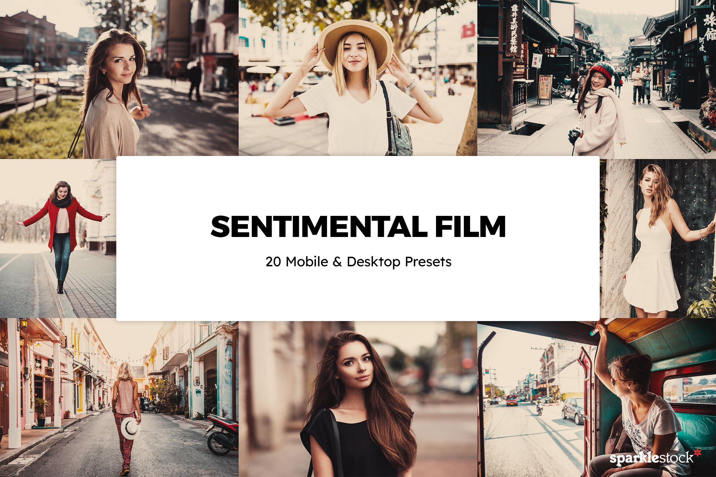 20 Sentimental Film Lightroom Presetcover image.