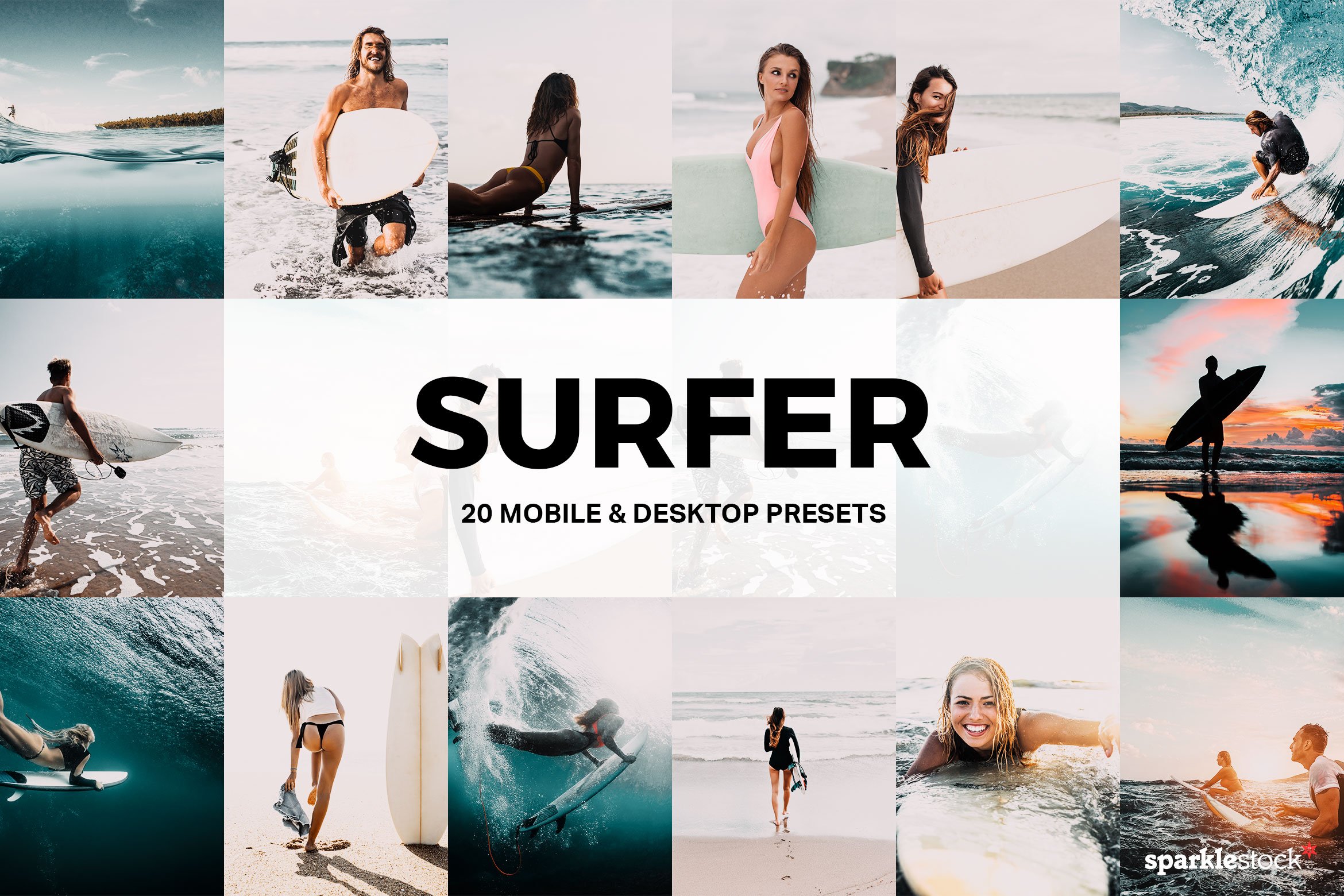 20 Surfer Lightroom Presets and LUTscover image.