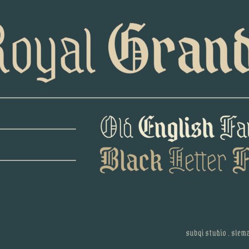 Royal Grande - Black Letter Family cover image.