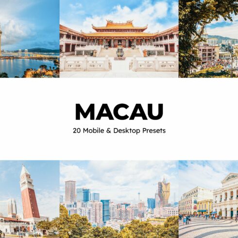20 Macau Lightroom Presets LUTscover image.