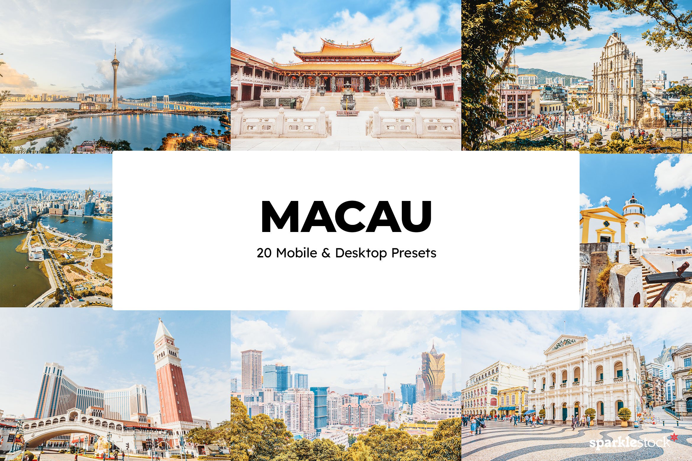 20 Macau Lightroom Presets LUTscover image.