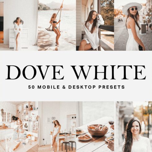 50 Dove White Lightroom Presets LUTscover image.