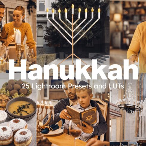 25 Hanukkah Lightroom Presets LUTscover image.