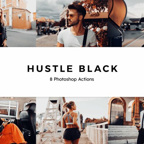 8 Hustle Black Photoshop Actionscover image.