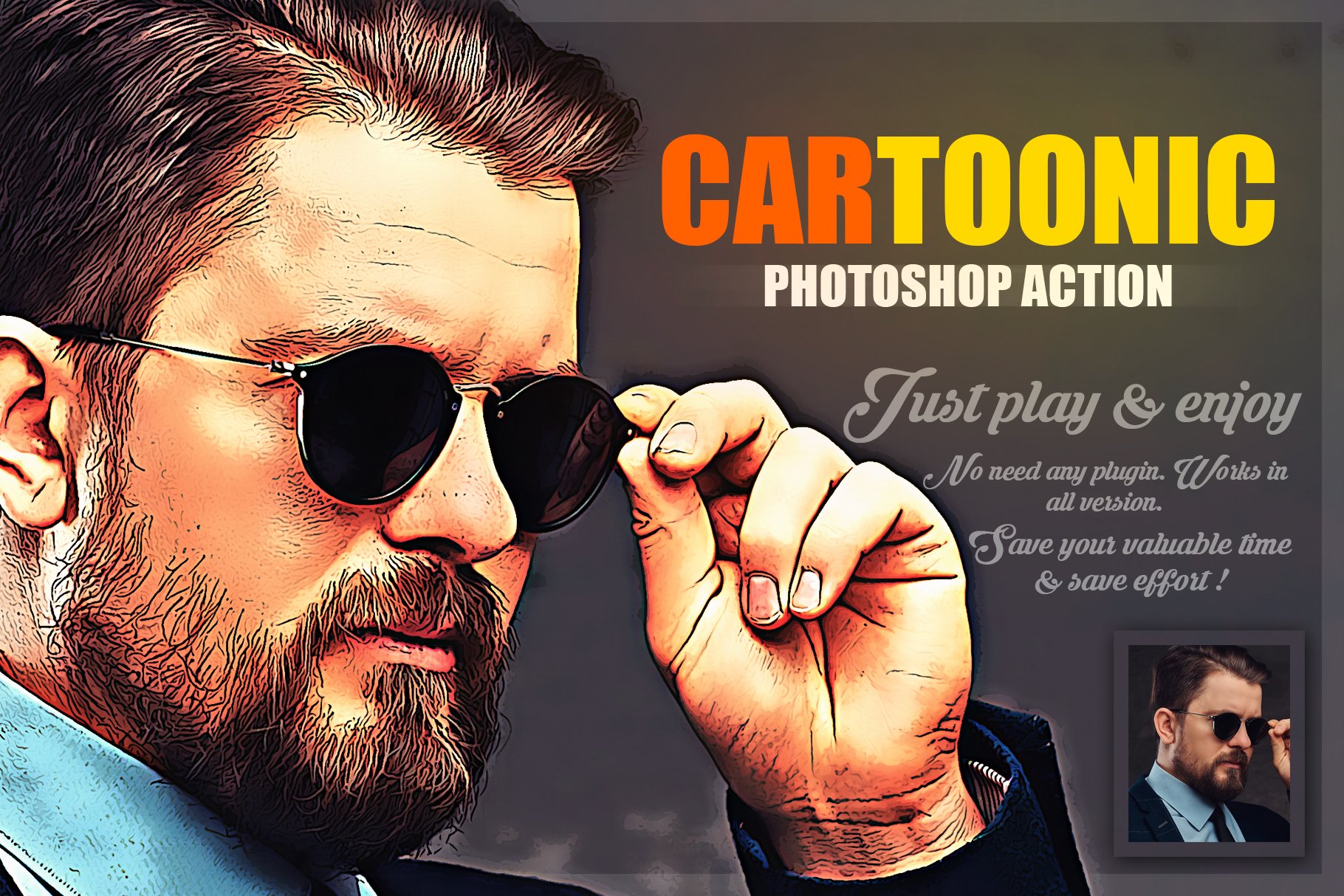 Cartoonic Photoshop Actioncover image.