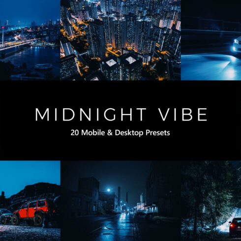 20 Midnight Vibe LR Presetscover image.