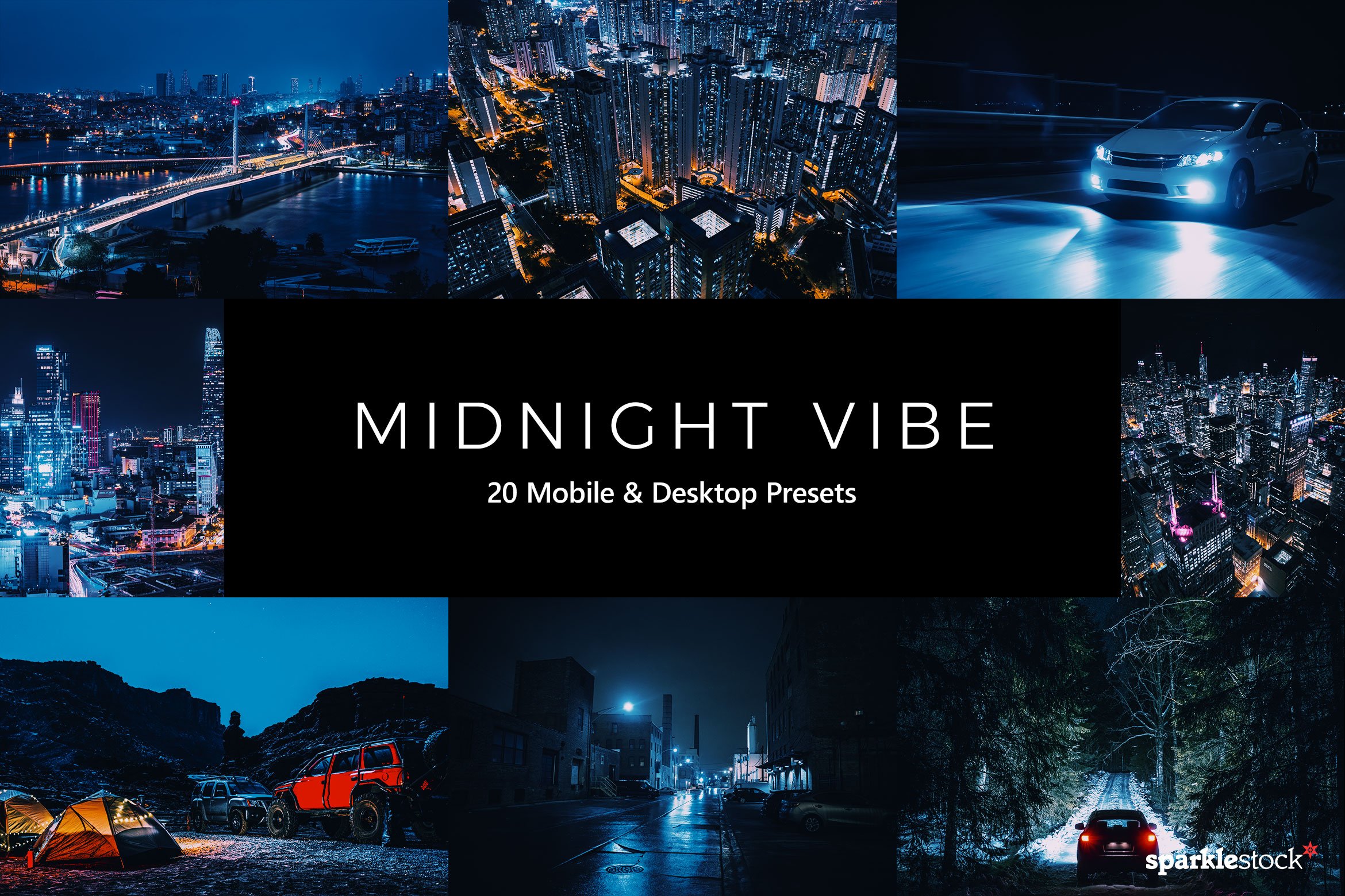 20 Midnight Vibe LR Presetscover image.