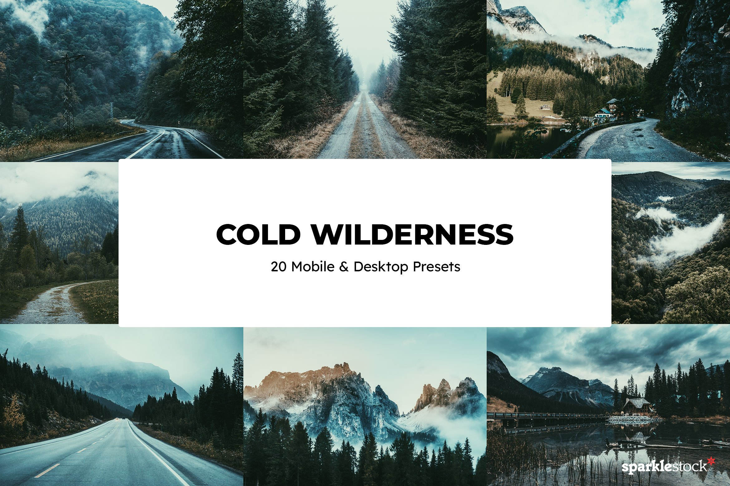 20 Cold Wilderness Lightroom Presetscover image.