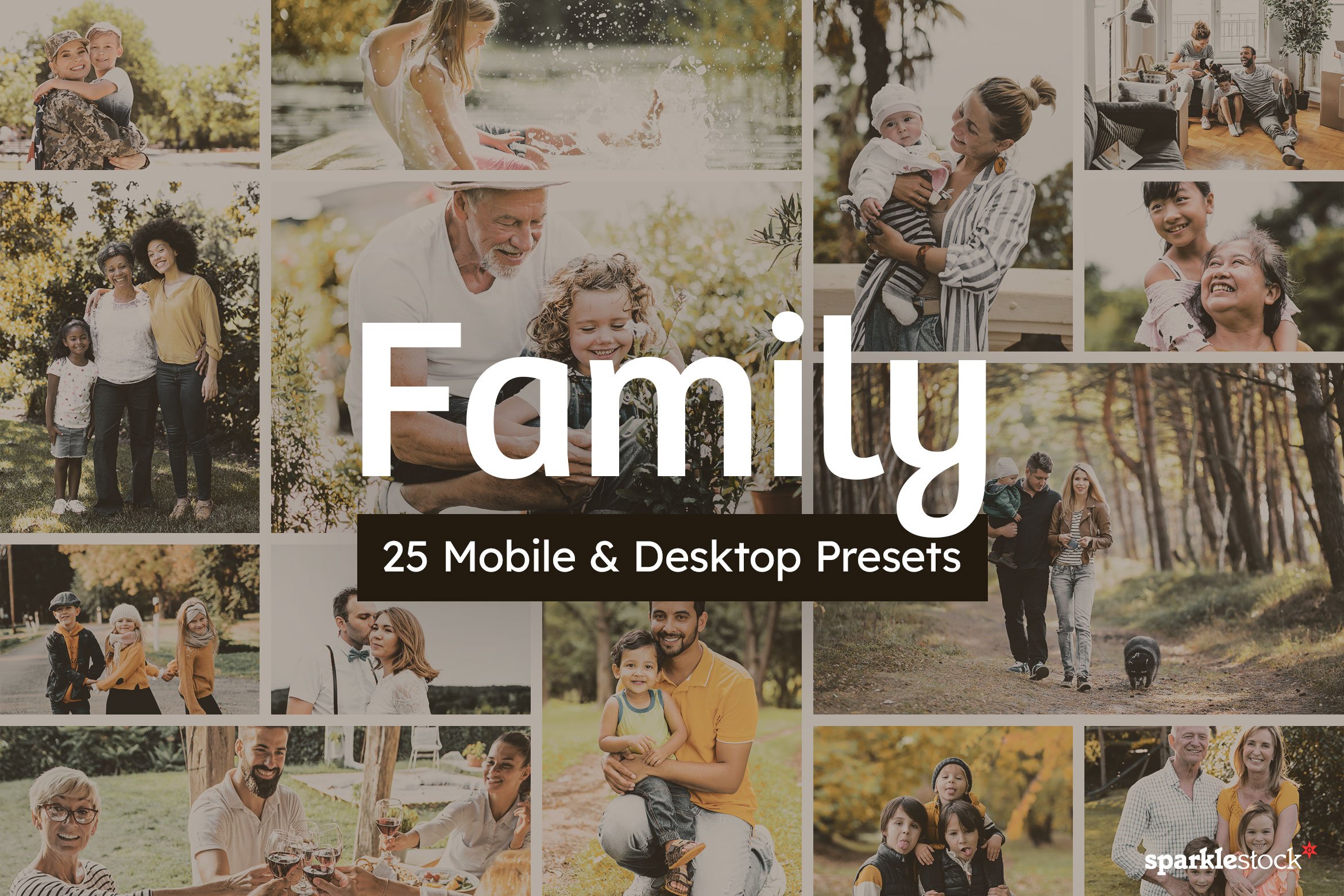 25 Family Lightroom Presets LUTscover image.