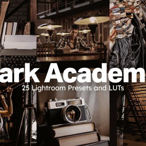 25 Dark Academia Lightroom Presets acover image.