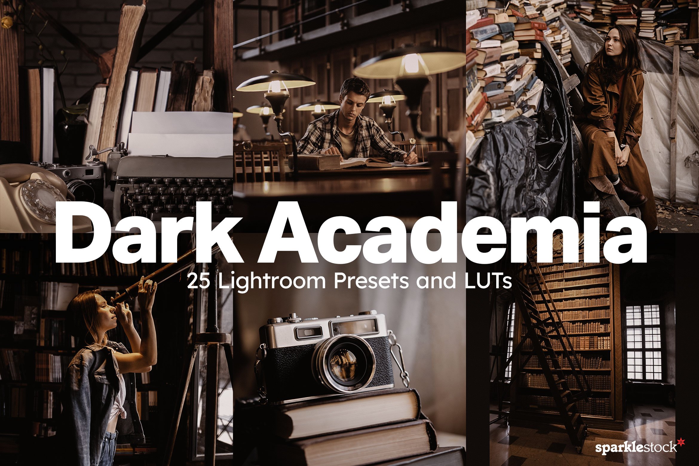 25 Dark Academia Lightroom Presets acover image.