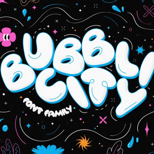 Bubblicity | Bubble Font Familycover image.