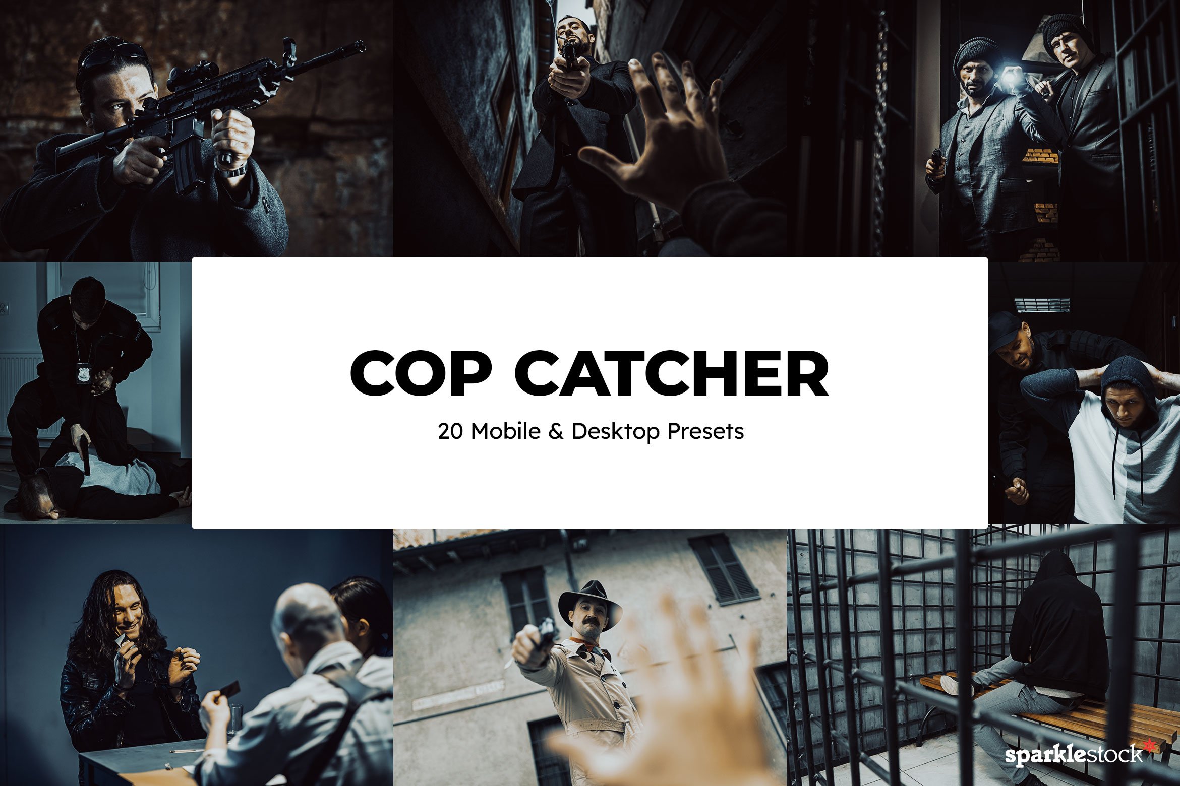 20 Cop Catcher Lightroom Presets LUTcover image.