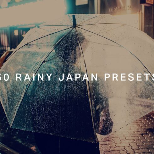 50 Rainy Japan Lightroom Presetscover image.