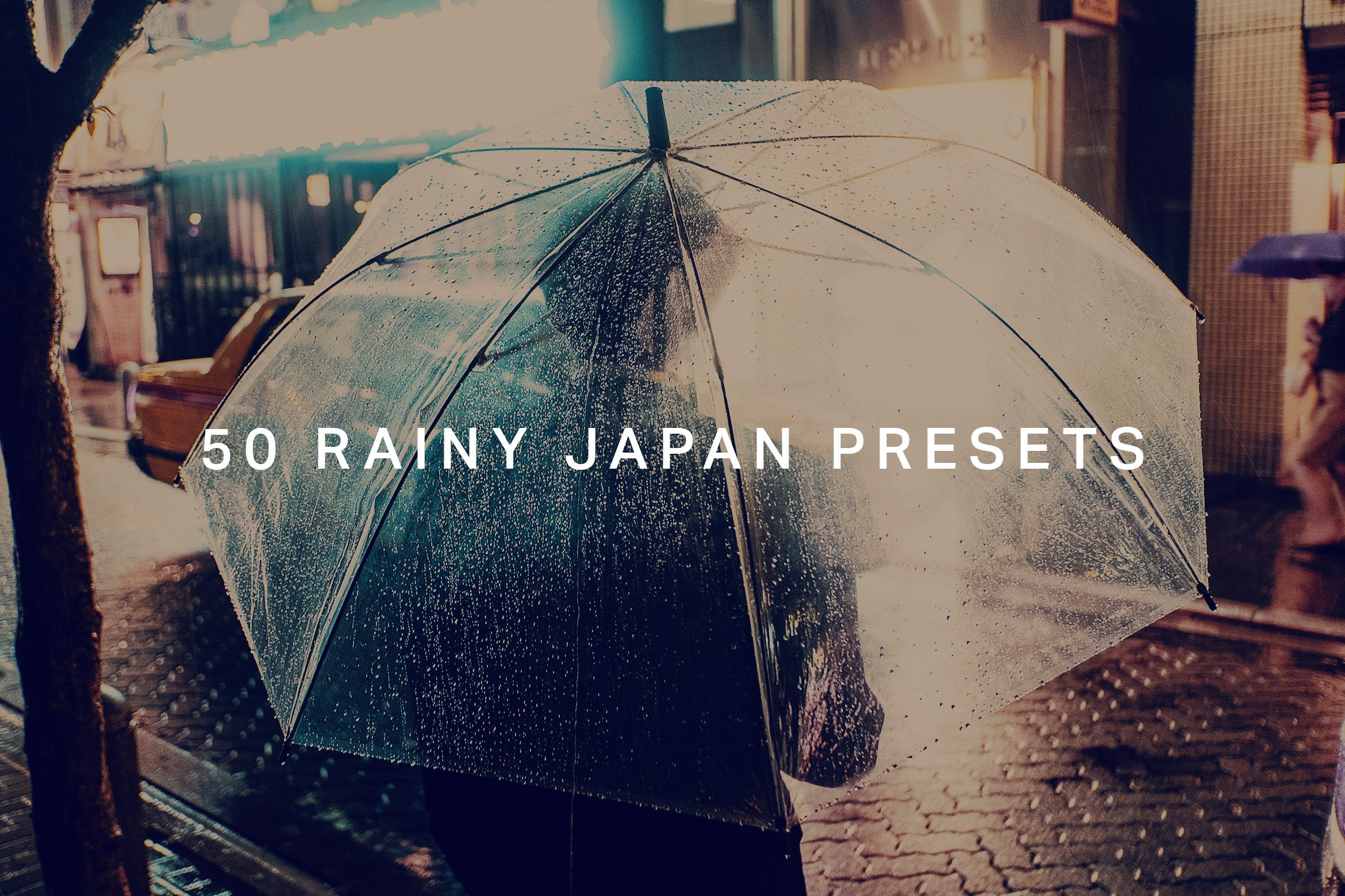 50 Rainy Japan Lightroom Presetscover image.