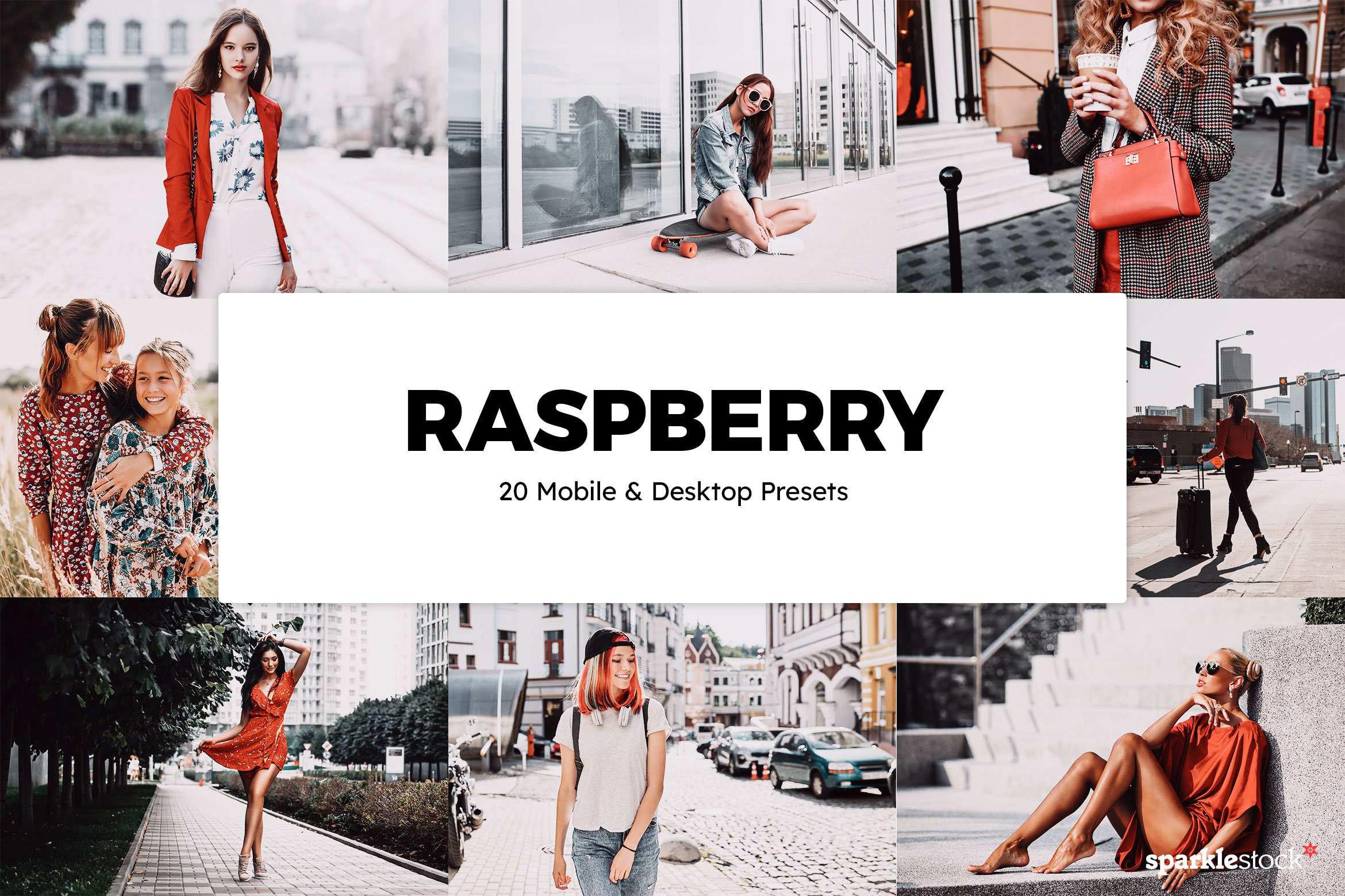 20 Raspberry Lightroom Presets LUTscover image.
