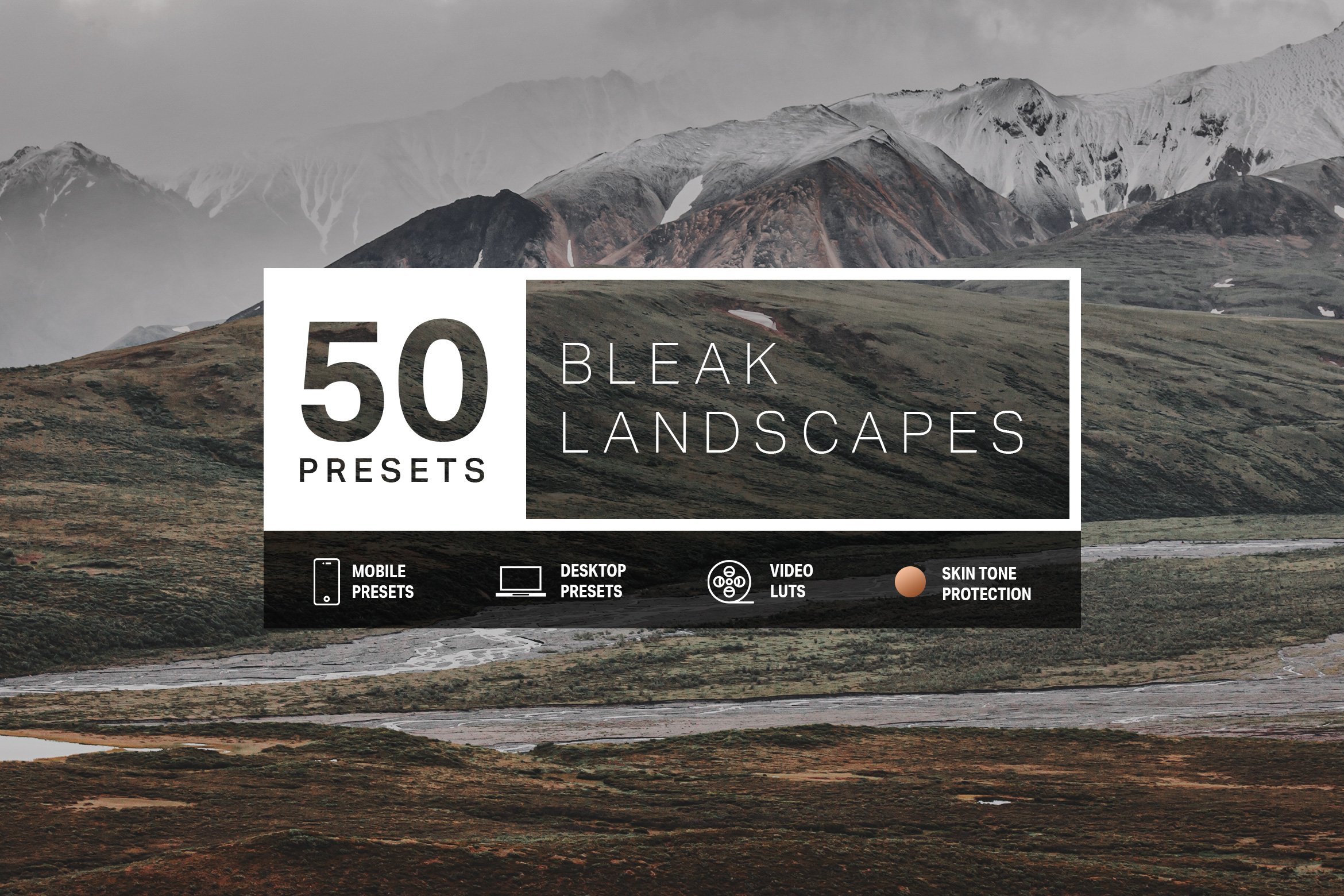 50 Bleak Lightroom Presets + LUTscover image.