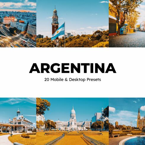 20 Argentina Lightroom Presets LUTscover image.