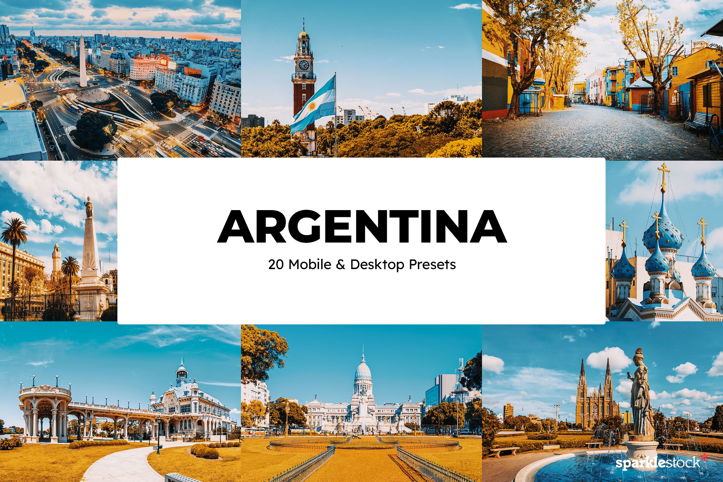 20 Argentina Lightroom Presets LUTscover image.