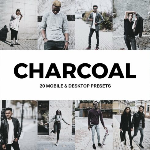 20 Charcoal Lightroom Presets & LUTscover image.