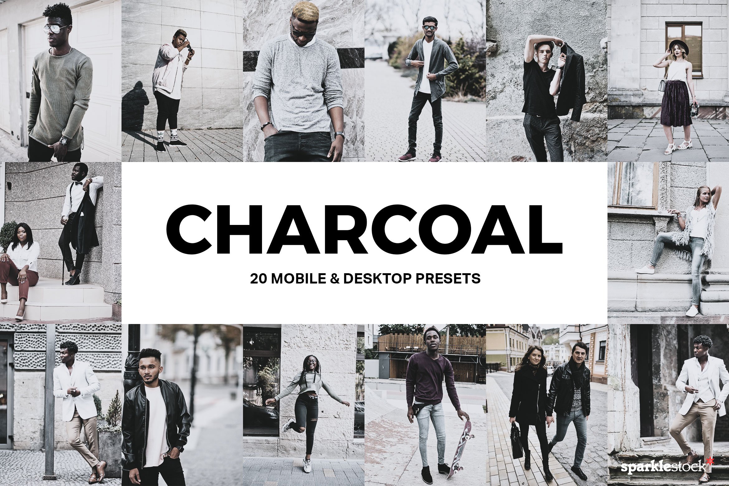 20 Charcoal Lightroom Presets & LUTscover image.