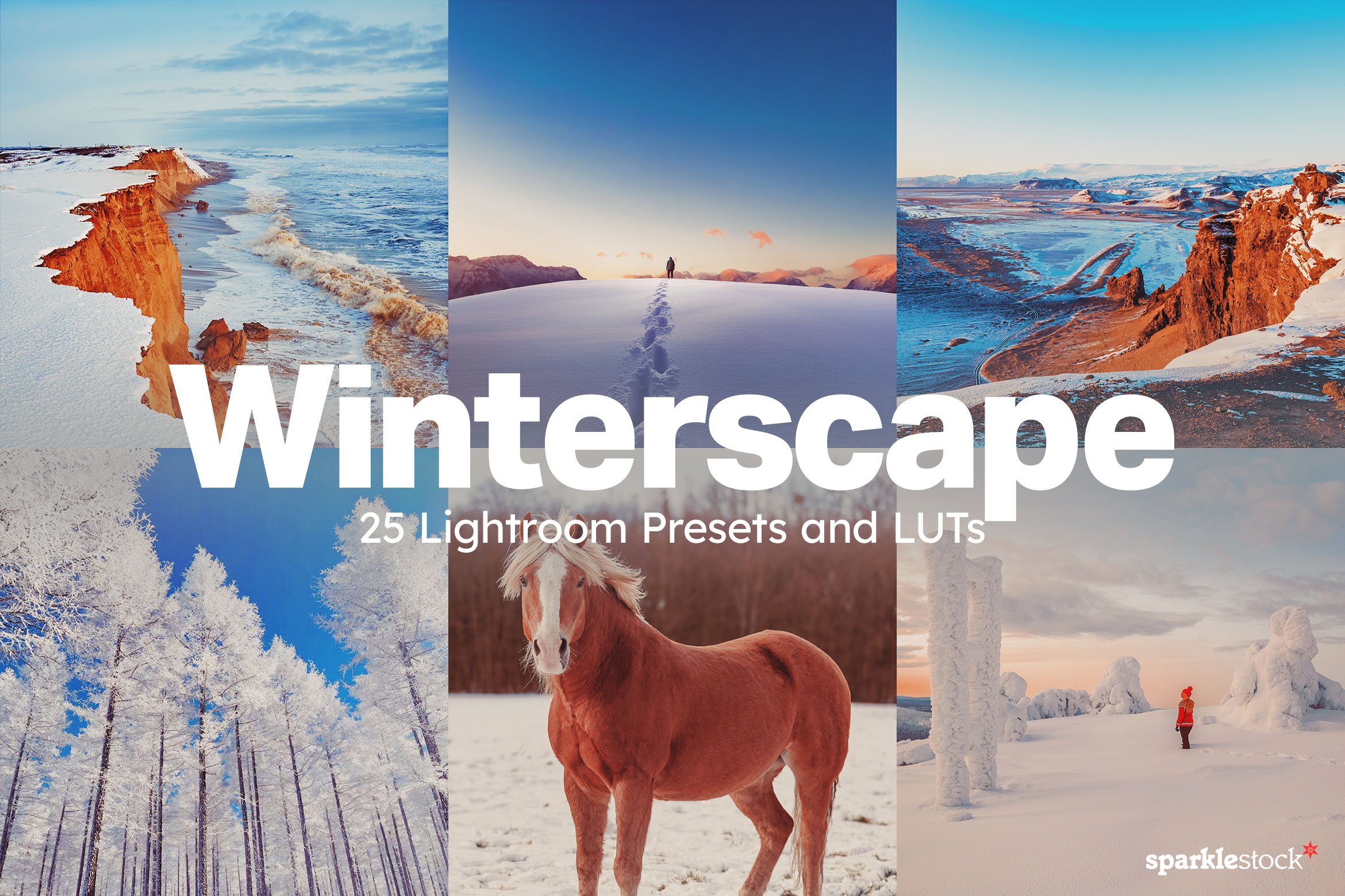 25 Winterscape Lightroom Presets LUTcover image.