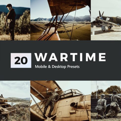 20 Wartime Lightroom Presets & LUTscover image.