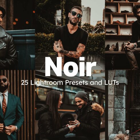 25 Noir Lightroom Presets and LUTscover image.