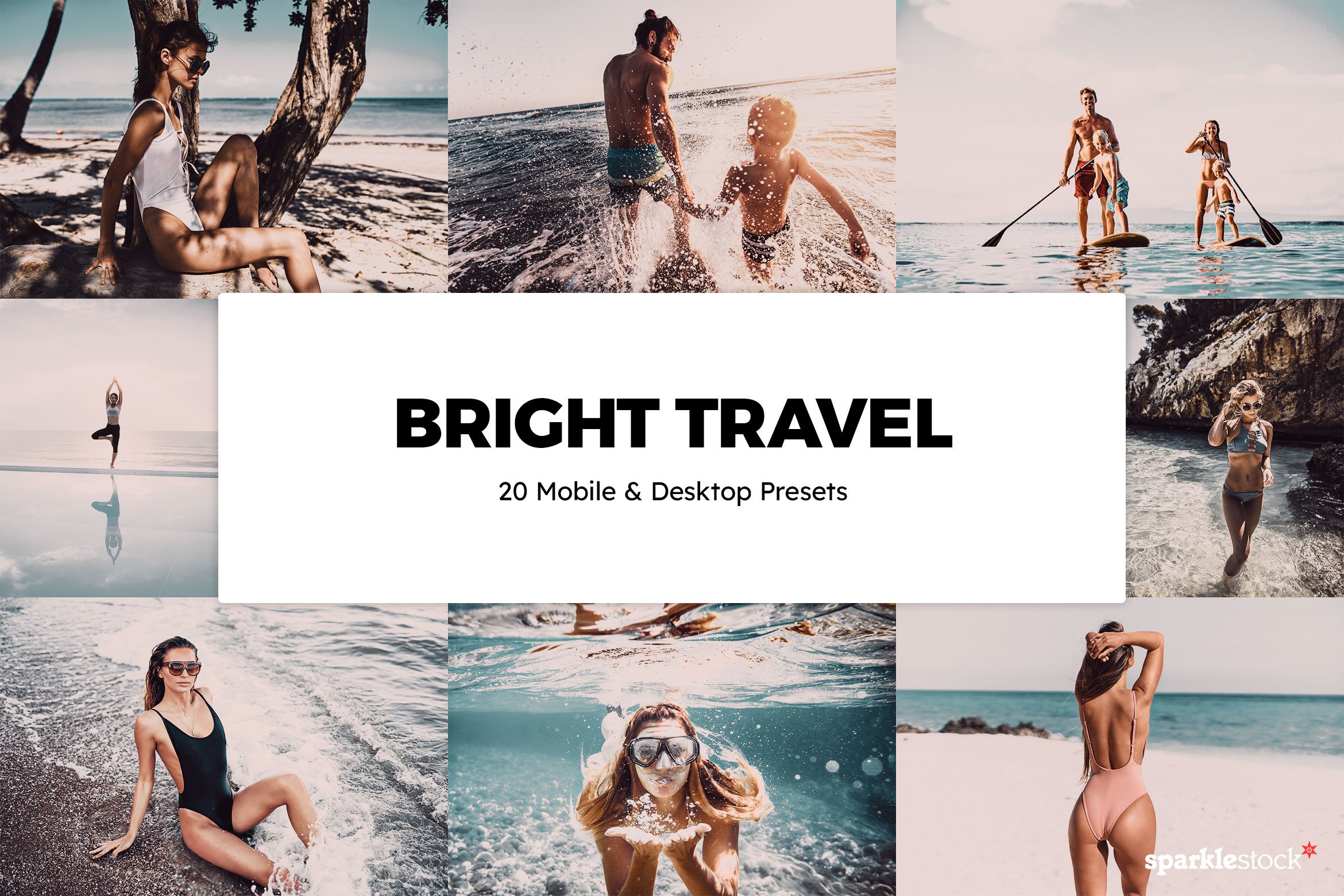 20 Bright Travel Lightroom Presetscover image.