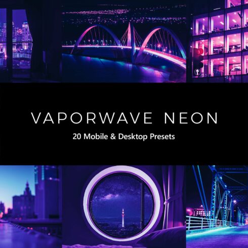 20  Vaporwave Neon LR Presetscover image.