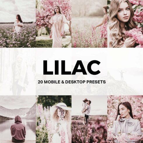 20 Lilac Lightroom Presets and LUTscover image.