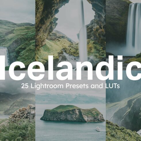 25 Icelandic Lightroom Presets LUTscover image.