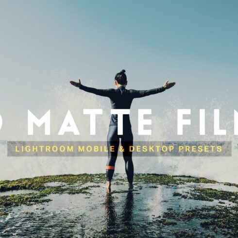 50 Matte Film Lightroom Presets LUTscover image.