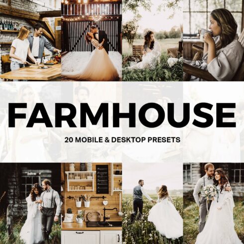 20 Farmhouse Lightroom Presets LUTscover image.