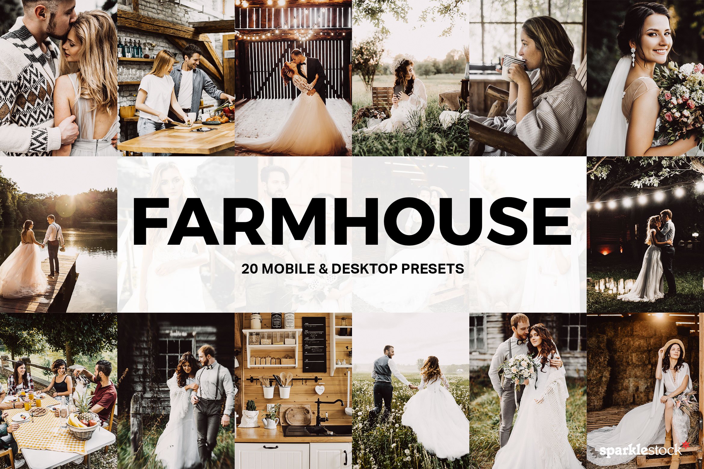 20 Farmhouse Lightroom Presets LUTscover image.