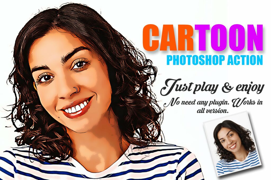 Cartoon Maker Photoshop Action – MasterBundles