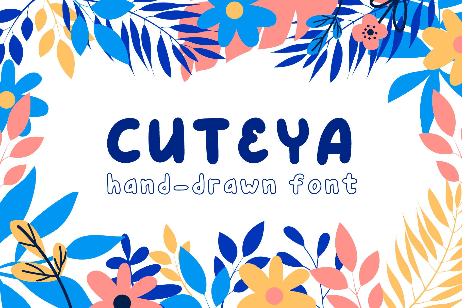 CUTEYA handwritten cute font cover image.