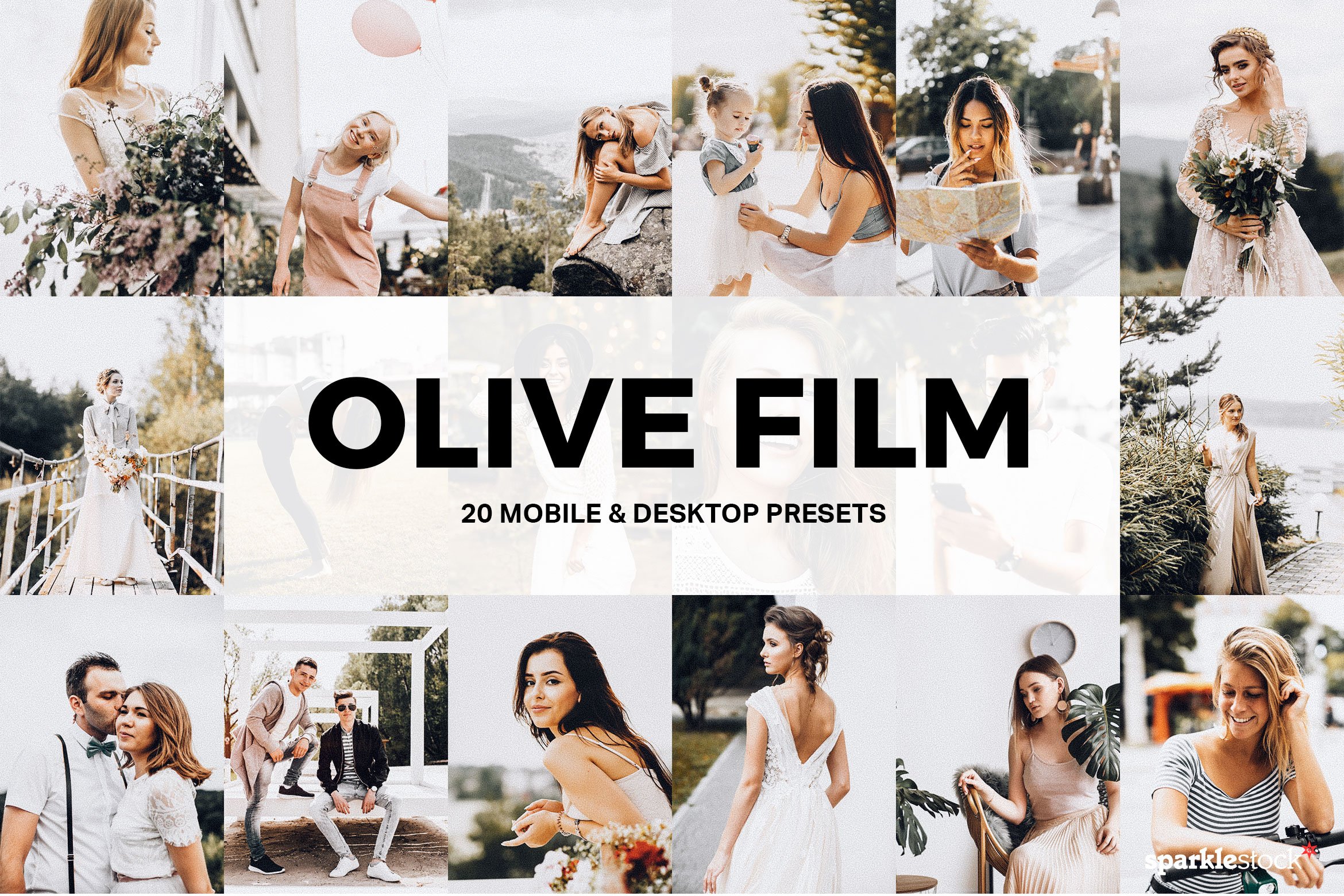 20 Olive Film Lightroom Presets LUTscover image.