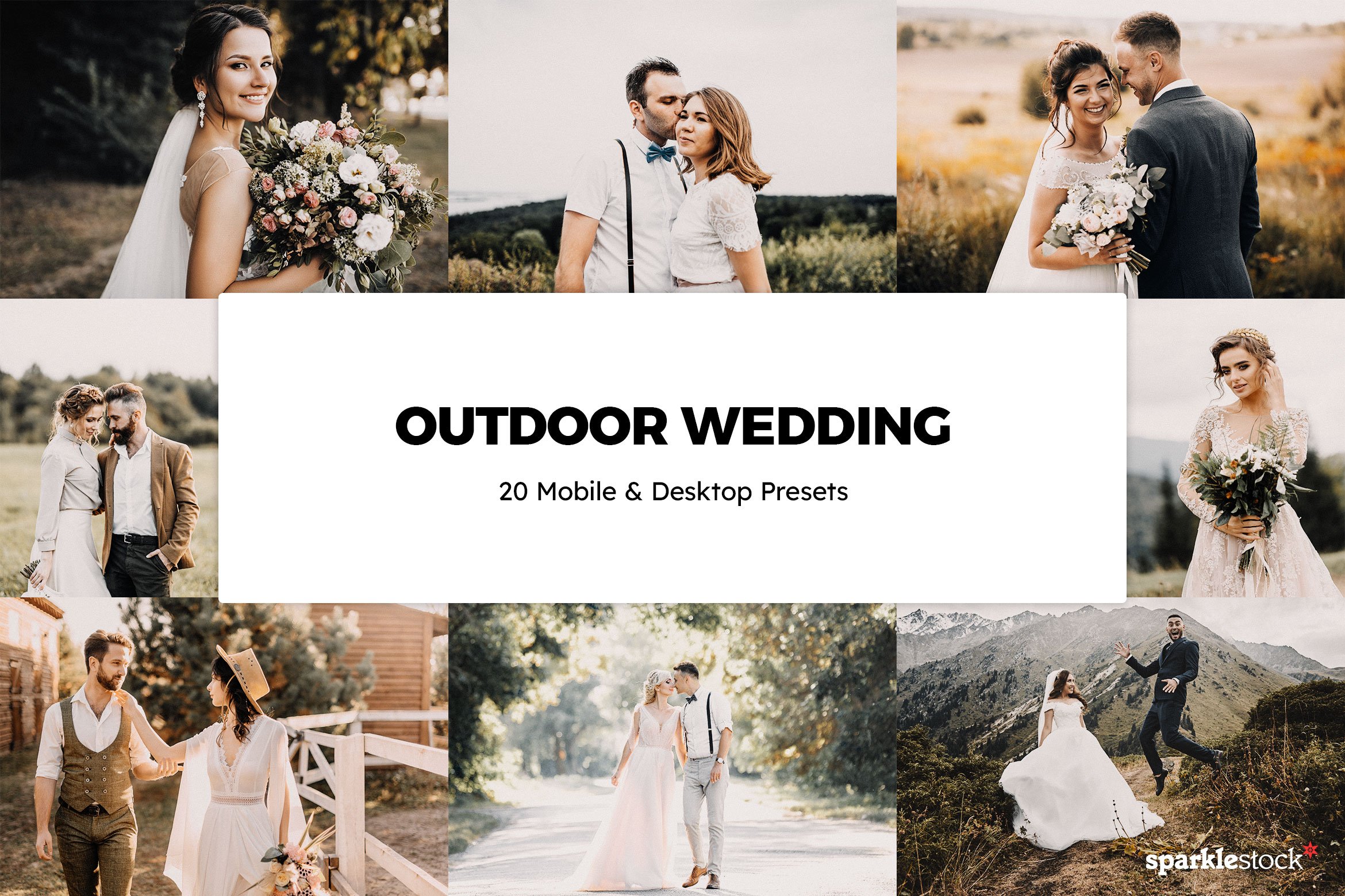 20 Outdoor Wedding Lightroom Presetscover image.