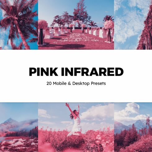 20 Pink Infrared Lightroom Presetscover image.