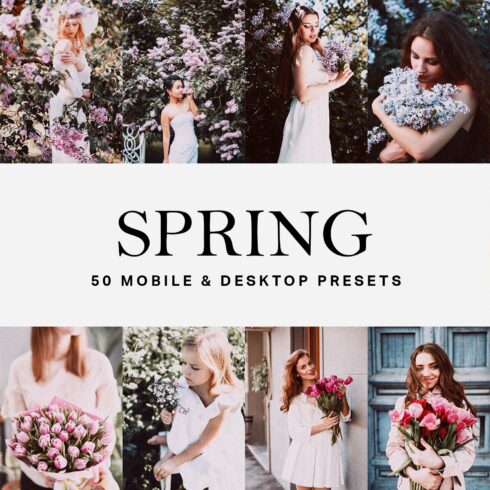 50 Spring Lightroom Presets and LUTscover image.