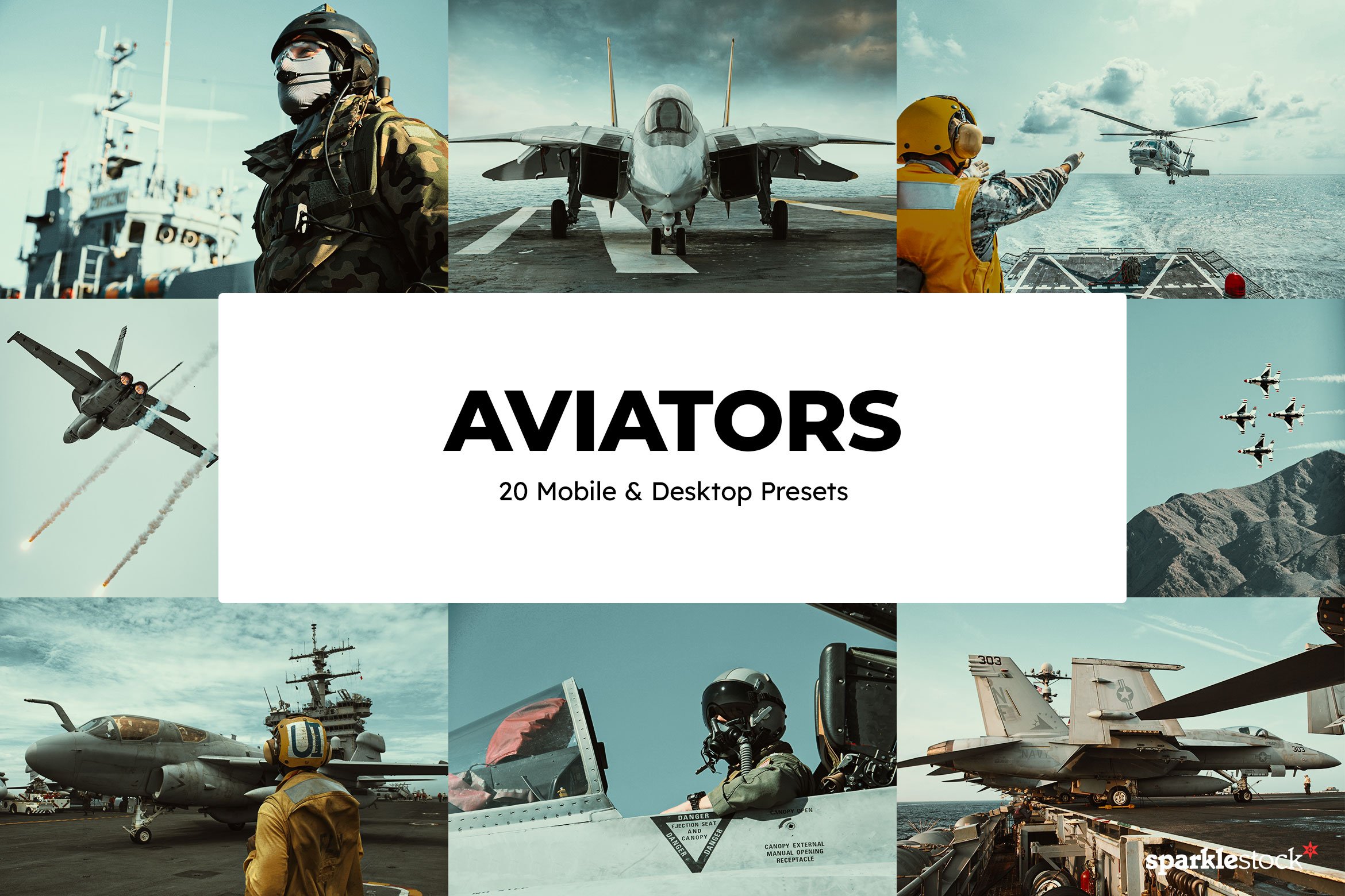 20 Aviators Lightroom Presets LUTscover image.