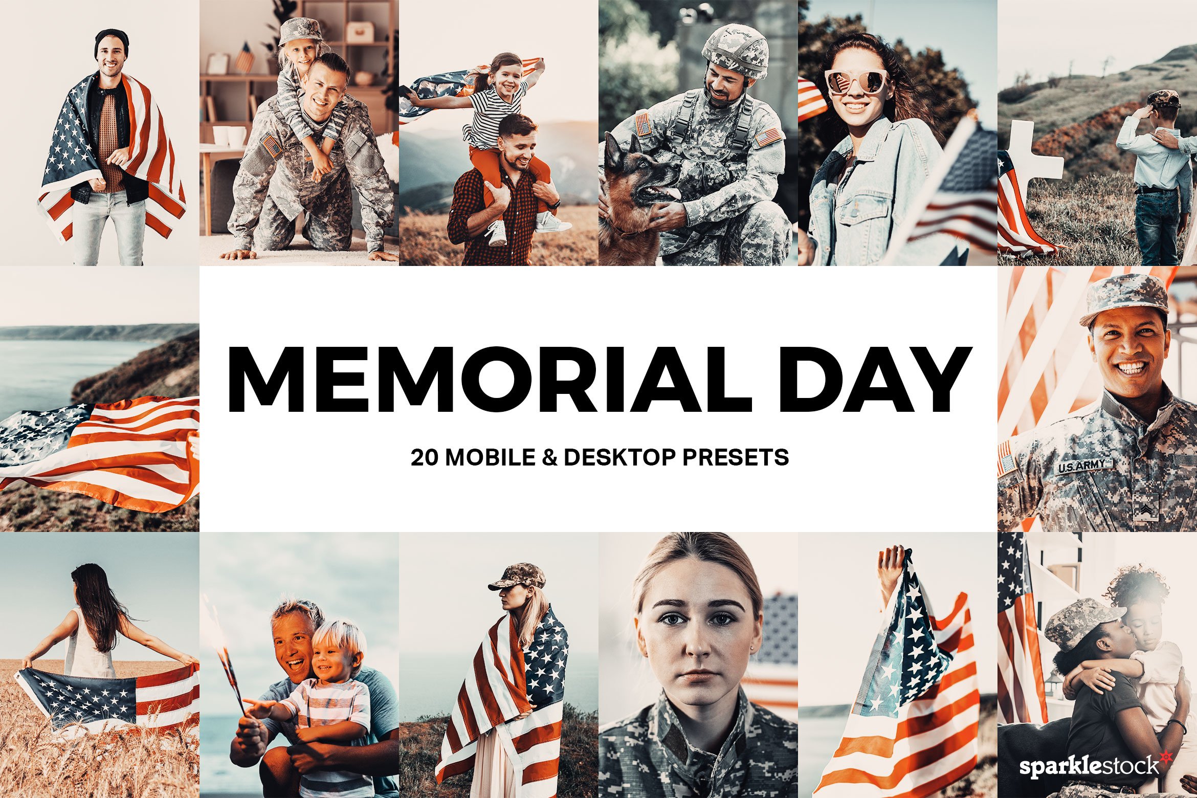 20 Memorial Day Lightroom Presetscover image.