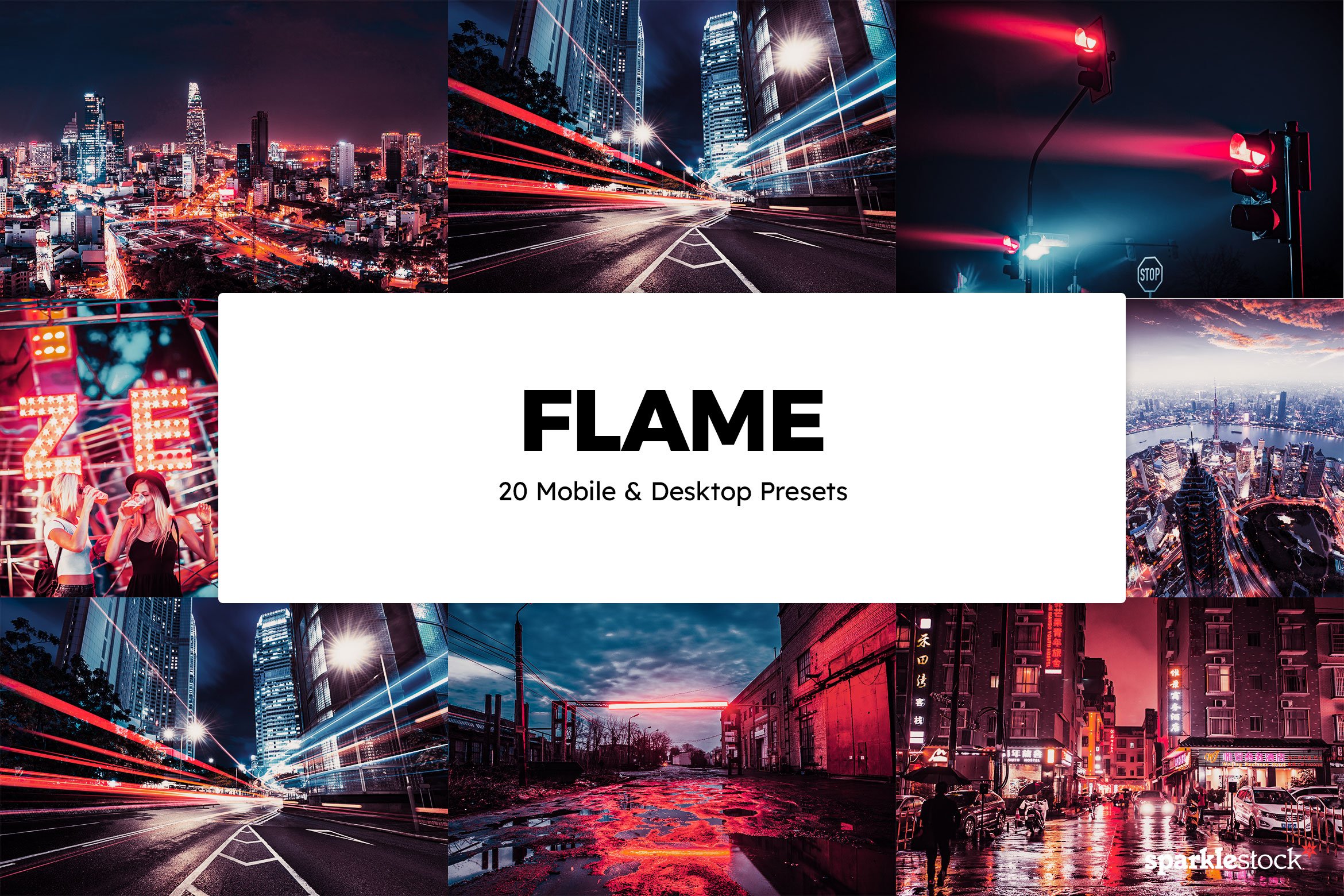 20 Flame Lightroom Presets & LUTscover image.