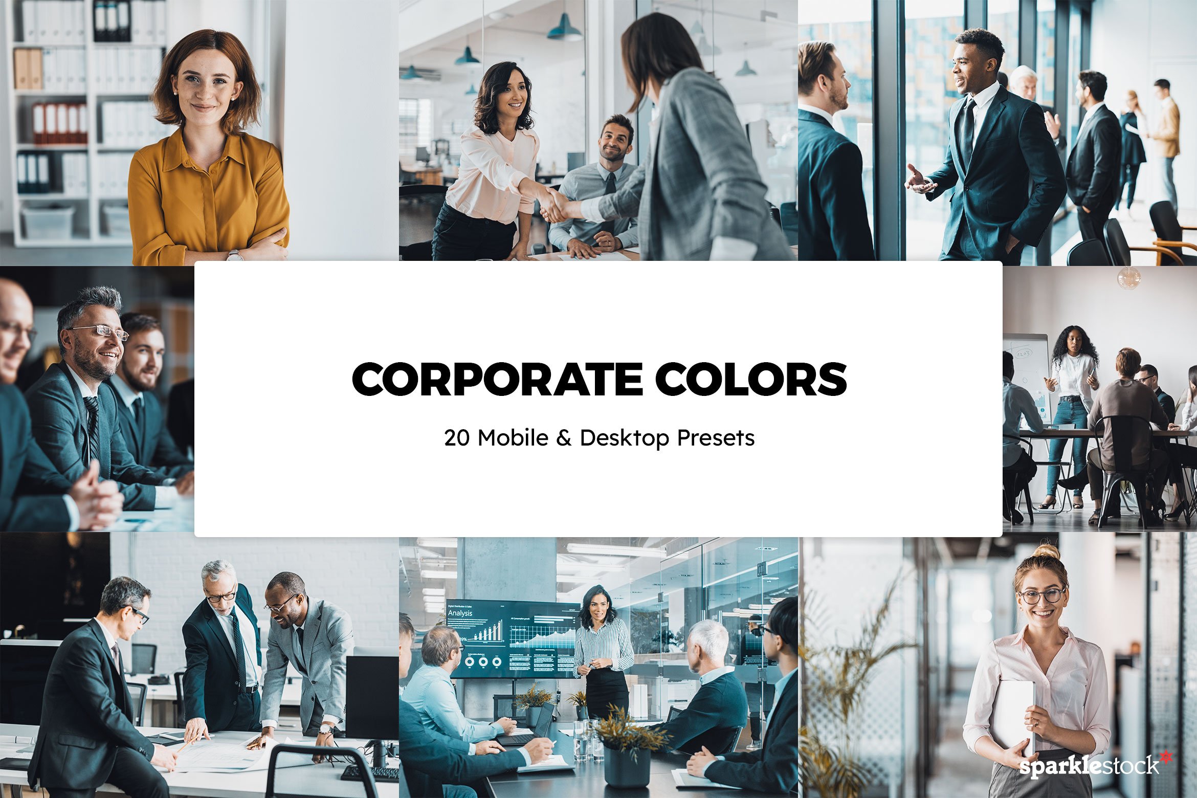 20 Corporate Colors Lightroom Presetcover image.