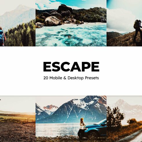 20 Escape Lightroom Presets & LUTscover image.