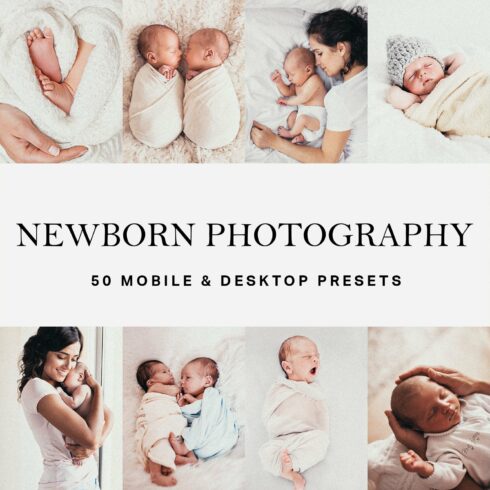 50 Newborn Baby Lightroom Presetscover image.