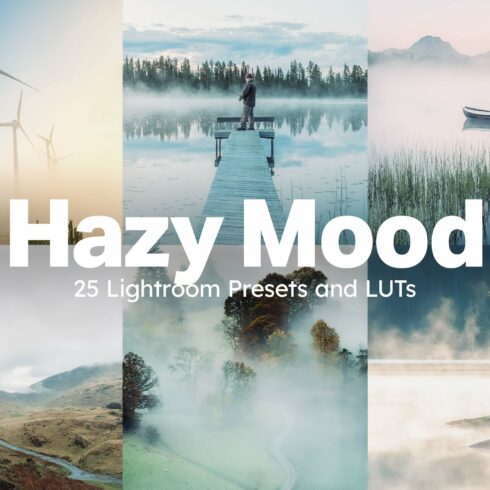 14 Hazy Mood Lightroom Presets LUTscover image.