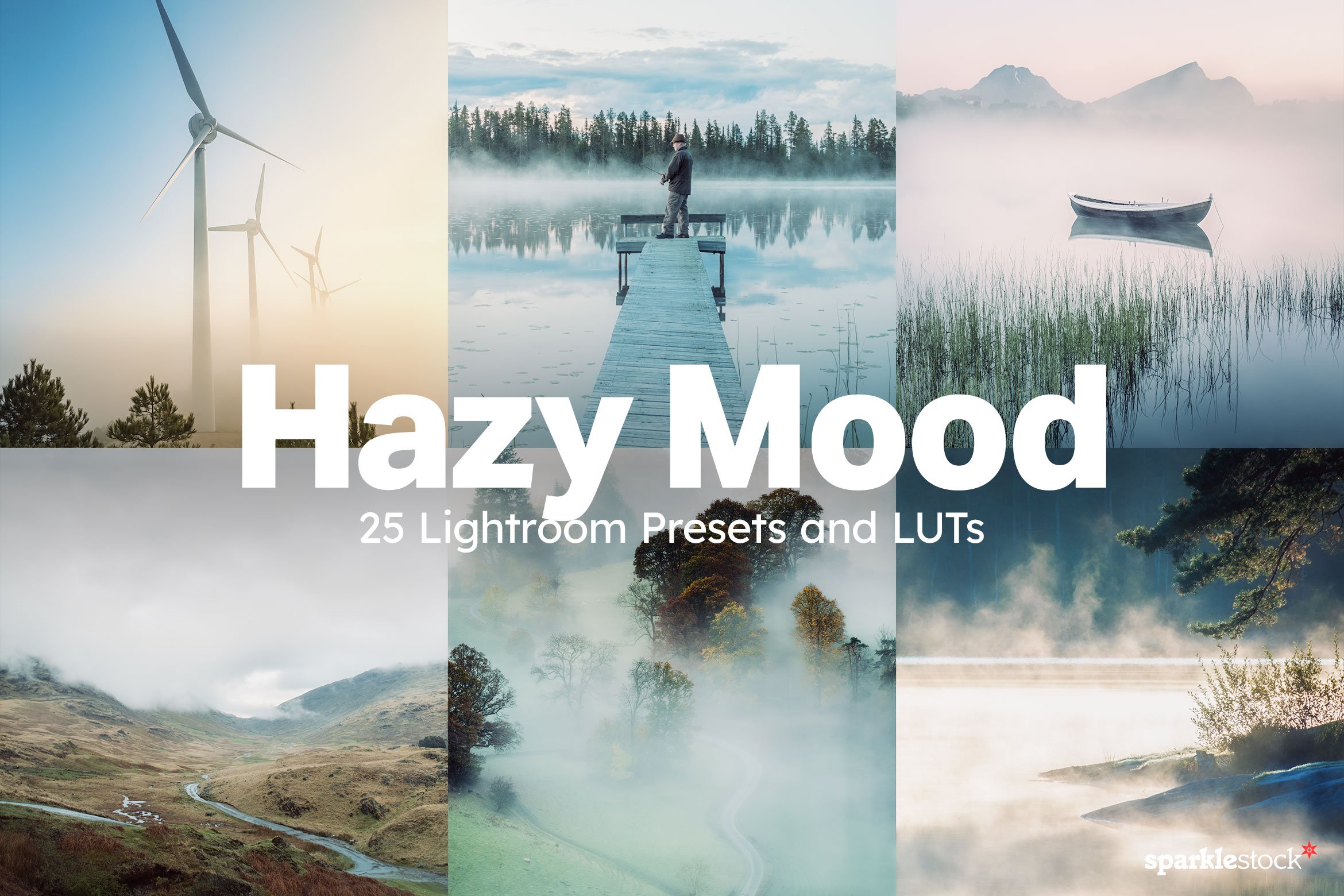 14 Hazy Mood Lightroom Presets LUTscover image.