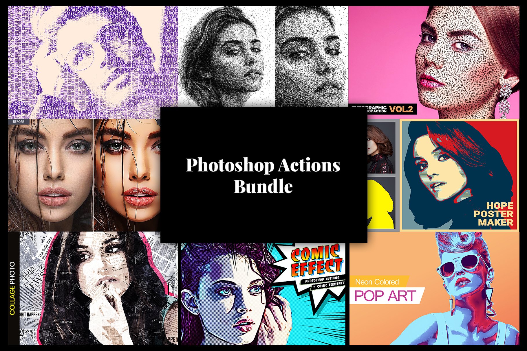 Photoshop Actions Bundle 8/1cover image.